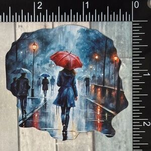 🌀10/$10🌀 Rainy Night Travel Travel Reusable Waterproof Vinyl Sticker Decal